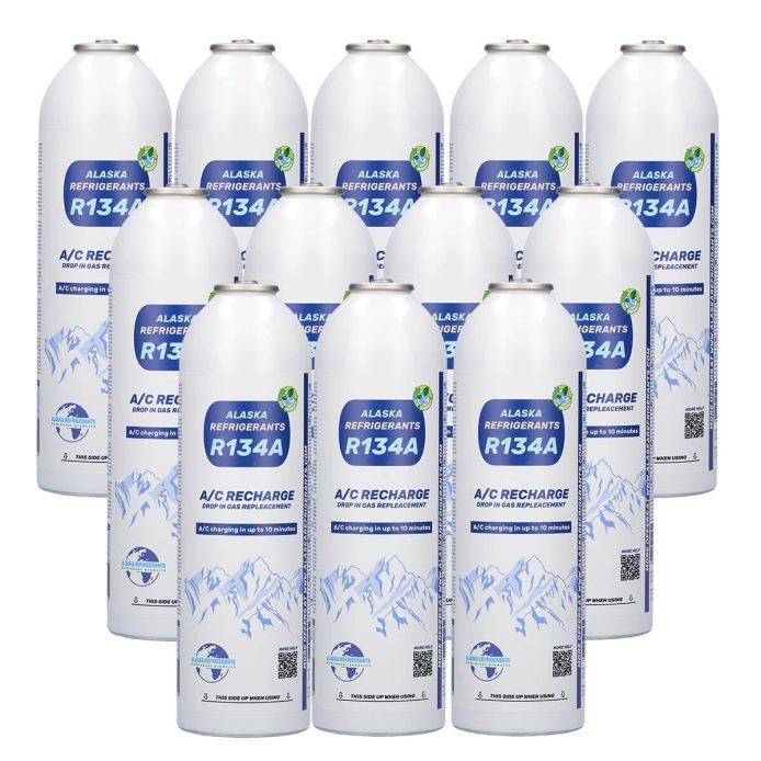 12 x Alaska Refrigerants R134a Ersatzkältemittel für Fahrzeuge: 12er-Pack für Werkstätten