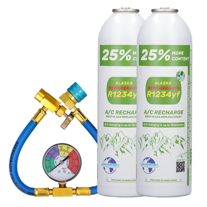 Double Kit – Alaska Refrigerants R1234yf Ersatzkältemittel für Fahrzeuge